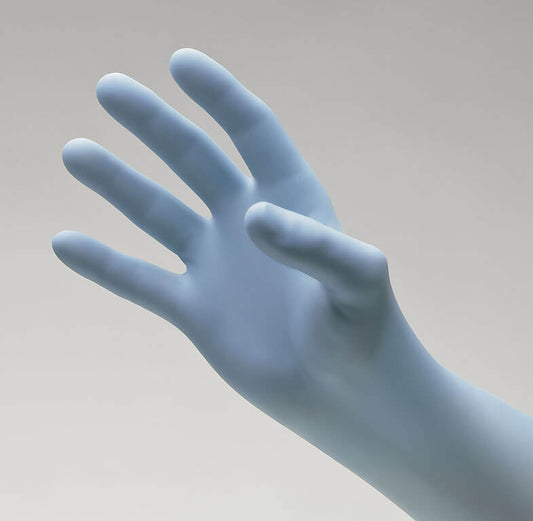 NitriDerm® EP Blue Nitrile Exam Gloves with Extended 12" Cuffs