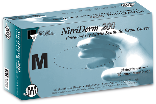 NitriDerm® EP Blue Nitrile Exam Gloves with Extended 12" Cuffs